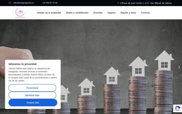 Capture d'écran de clubproperties.es