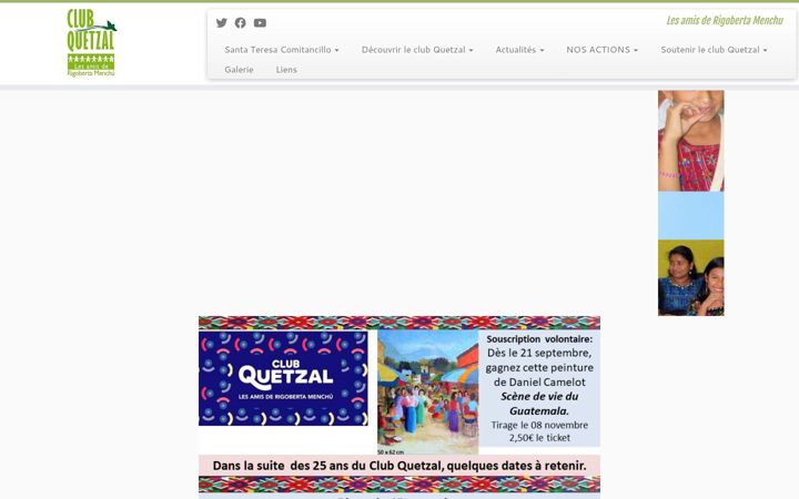 Ekrano kopija clubquetzal.org