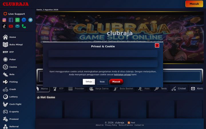 Screenshot di clubraja.net