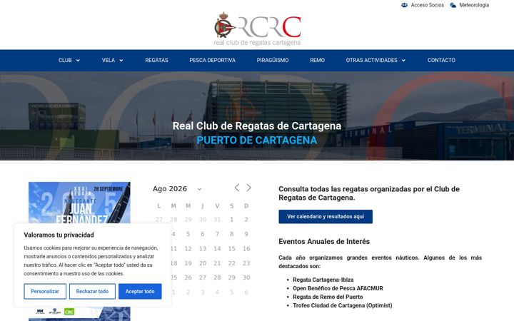 Capture d'écran de clubregatascartagena.es