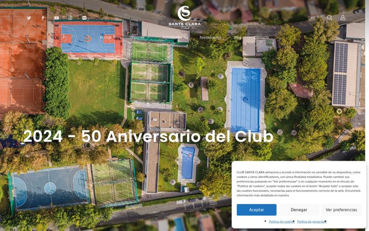 Capture d'écran de clubsantaclara.es