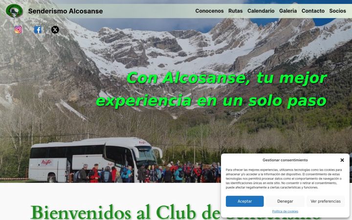 Capture d'écran de clubsenderismoalcosanse.es