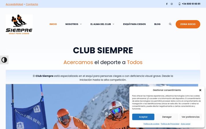 Capture d'écran de clubsiempre.es
