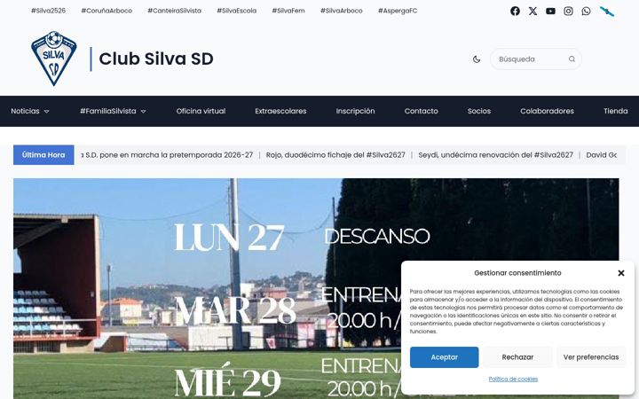 Screenshot of clubsilva.com
