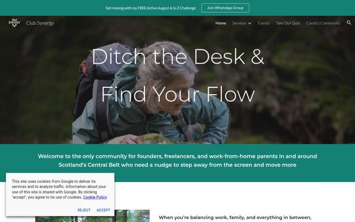 Screenshot of clubsynergy.co.uk
