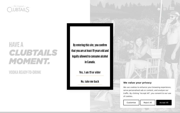 Screenshot of clubtailscanada.ca