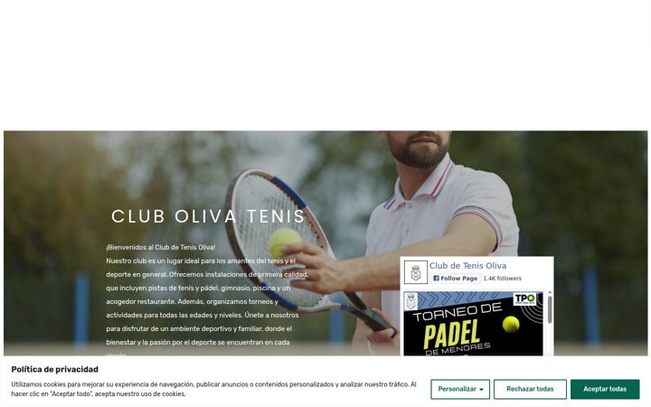 Capture d'écran de clubtenisoliva.es