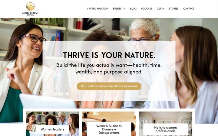Screenshot of clubthrive.global