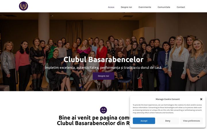 Zrzut ekranu clubulbasarabencelor.ro
