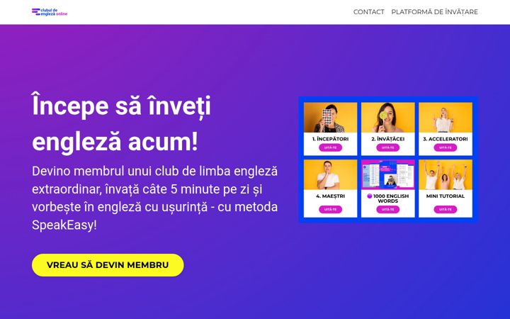 Zrzut ekranu clubuldeenglezaonline.ro
