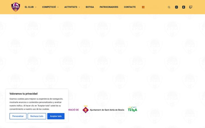 Screenshot of clubvoleibolsantadria.com
