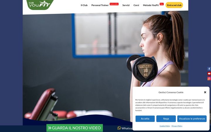 Screenshot of clubyoufit.it