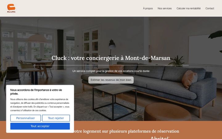 Screenshot of cluck.fr
