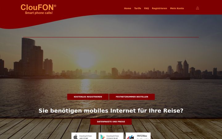 Screenshot of cluefon.de