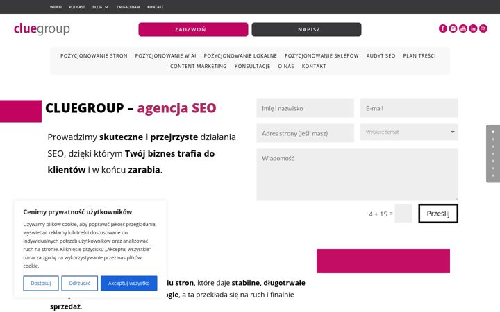 Screenshot of cluegroup.pl