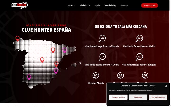 Screenshot of cluehunter.es