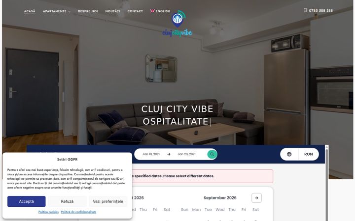 Screenshot of clujcityvibe.ro