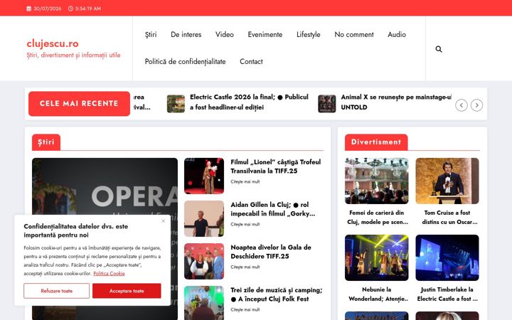 Screenshot of clujescu.ro