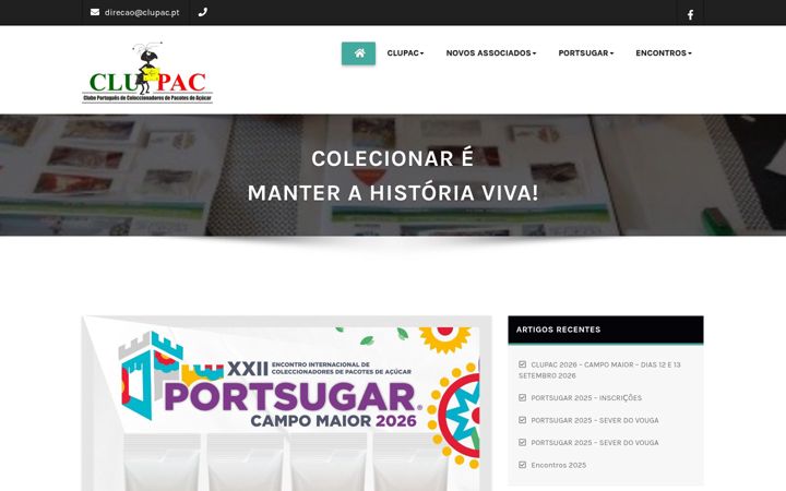 Ekrano kopija clupac.pt