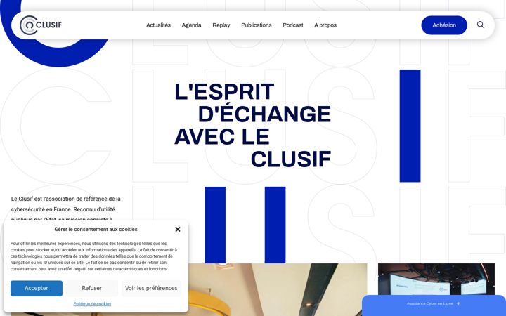 Screenshot of clusif.fr