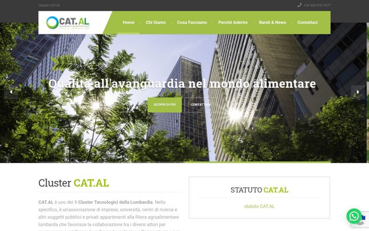 Captura de pantalla de clusteragrofoodlombardia.eu