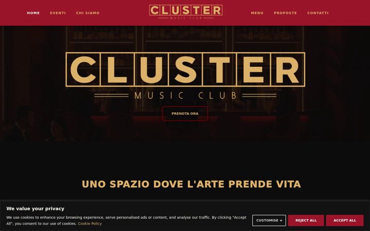 Ekrano kopija clusterclub.it