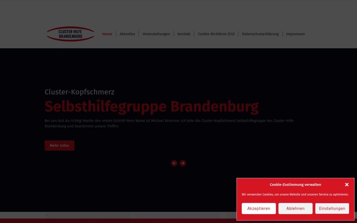 Screenshot of clusterhilfebrandenburg.de
