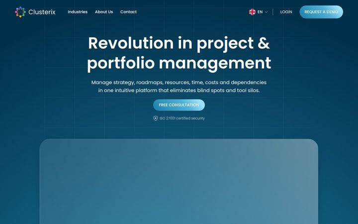 Screenshot of clusterix.io