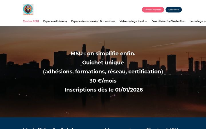 Screenshot of clustermsu.com
