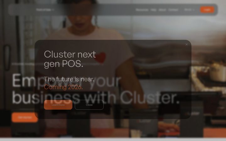 Screenshot of clusterpos.com