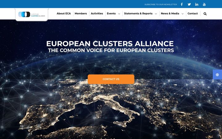 Captura de pantalla de clustersalliance.eu