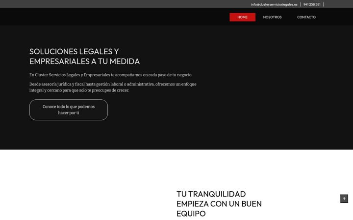 Screenshot of clusterservicioslegales.es