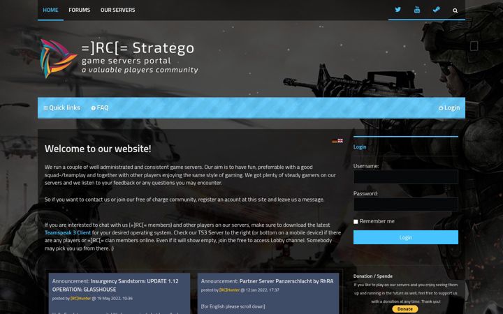 Screenshot of clusterwars.net