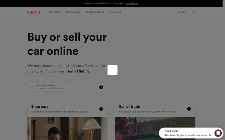 Screenshot of clutch.ca
