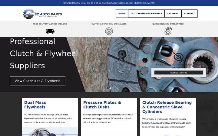 Ekrānuzņēmums no clutchandflywheel.ie
