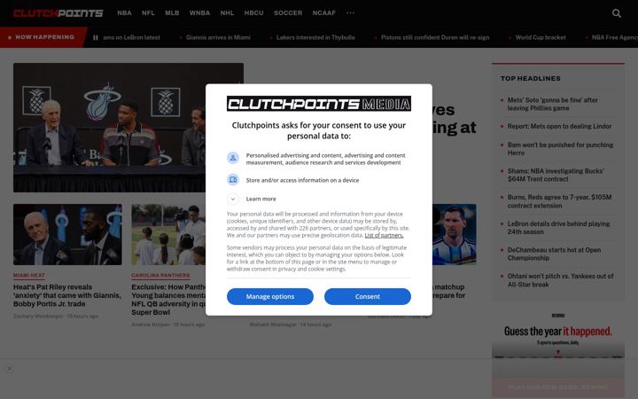 Posnetek zaslona clutchpoints.com
