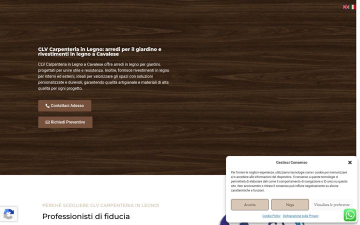 Screenshot of clvcarpenterialegno.it