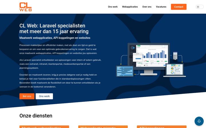 Snimka zaslona za clweb.nl