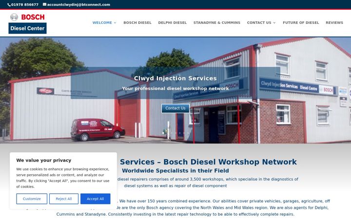 Screenshot του clwydinjectionservices.co.uk