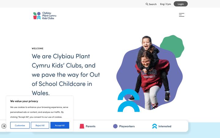 Screenshot of clybiauplantcymru.org