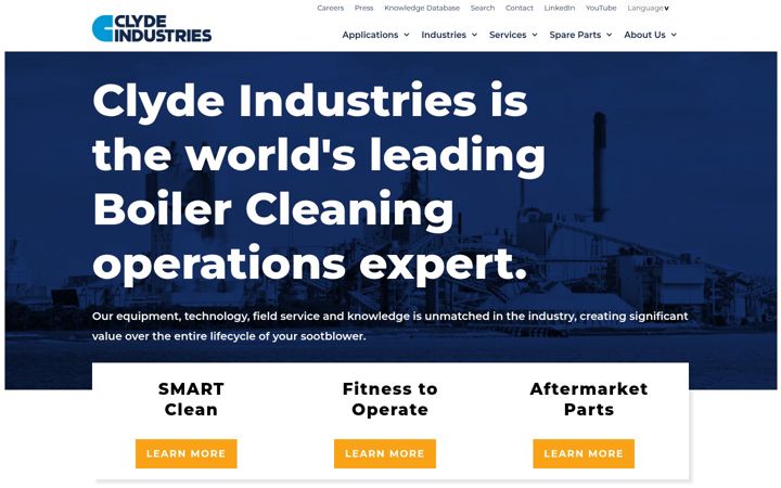 Screenshot of clyde-industries.com