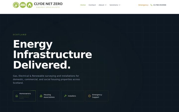 Screenshot of clydenetzero.co.uk