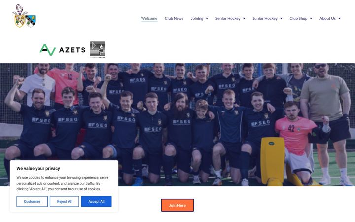 Screenshot of clydesdalehockey.org.uk