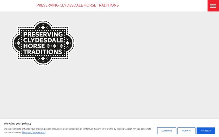Screenshot of clydesdalehorse.org