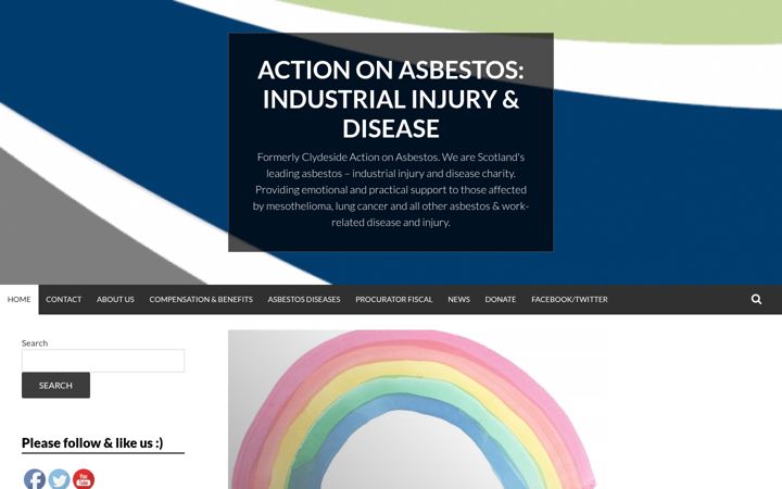 Screenshot of clydesideactiononasbestos.org.uk