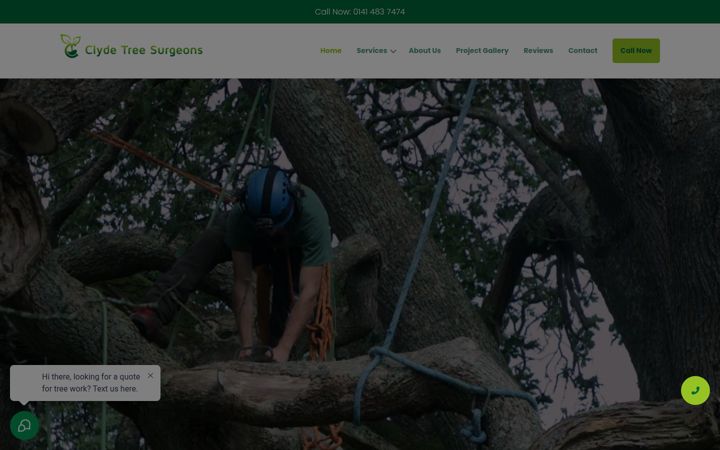 Screenshot of clydetreesurgeonsglasgow.com