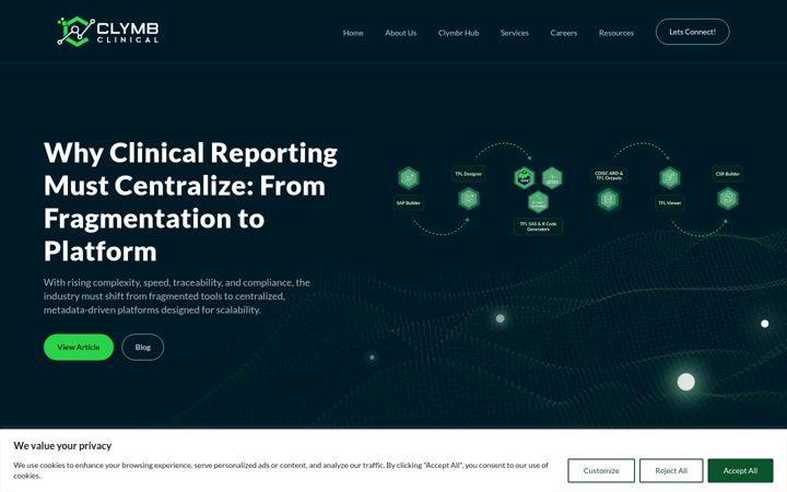 Screenshot of clymbclinical.com