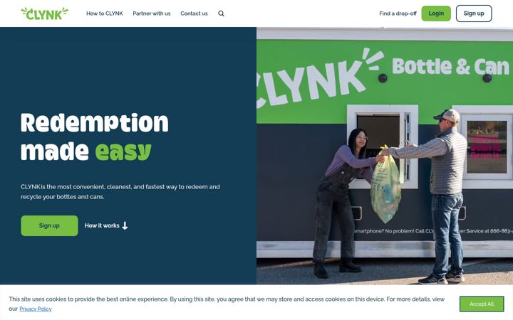 Screenshot of clynk.com