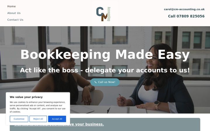 Screenshot of cm-accounting.co.uk