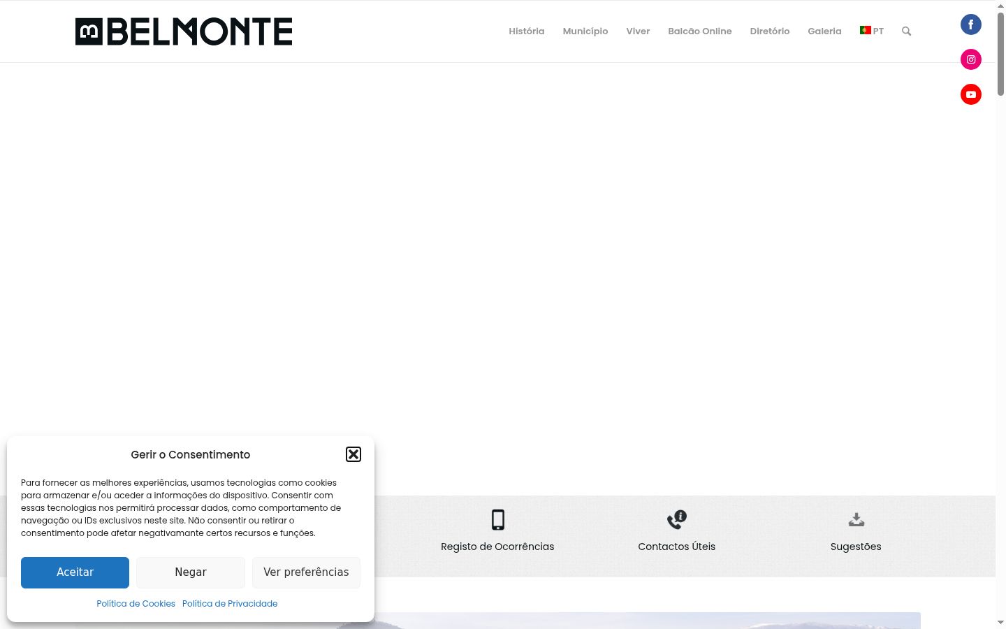 Captură de ecran a bannerului de consimțământ afișat înainte de orice interacțiune